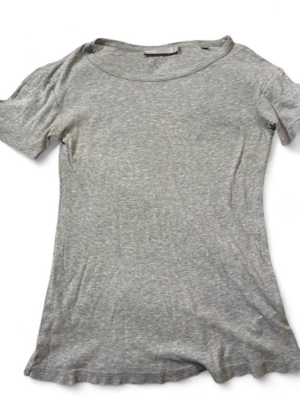 Vince Women’s Grey Short-Sleeve Crewneck Top Sz S